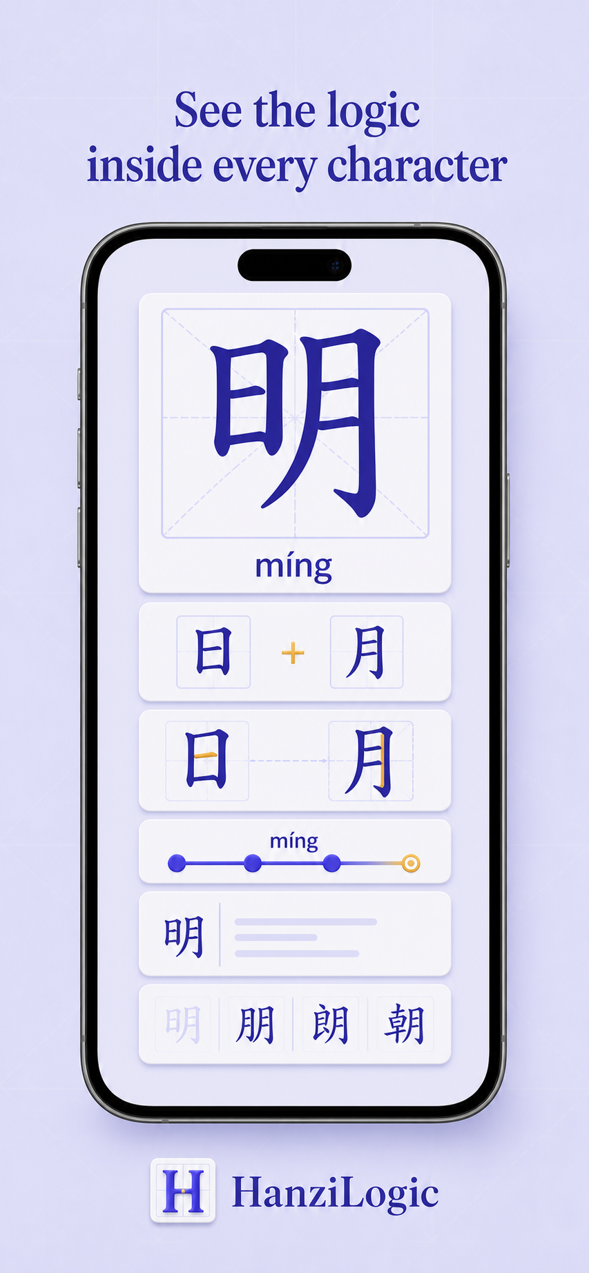 HanziLogic breaks down the logic inside Chinese characters